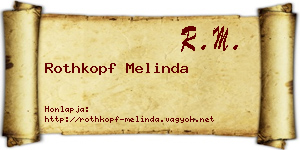 Rothkopf Melinda névjegykártya